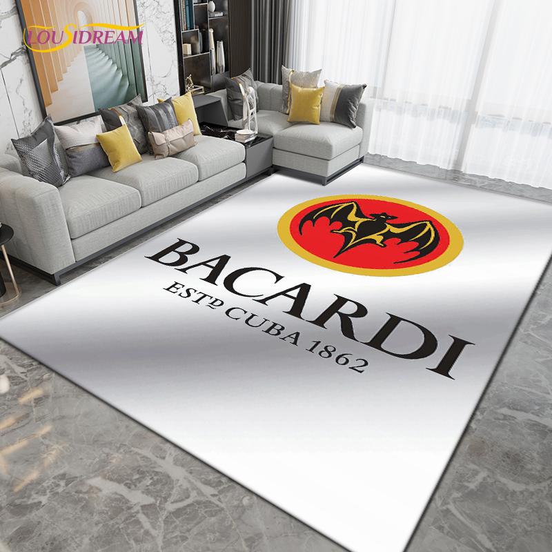 Bacardi Rum Area Rug Large Carpets Rugs for Living Room Bedroom Bedside Kids Room Decoration,Kitchen Bathroom Anti-slip Mat Gift