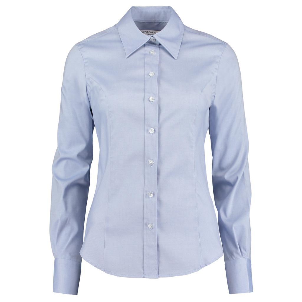 Kustom Kit Ladies Corporate Long Sleeve Oxford Shirt