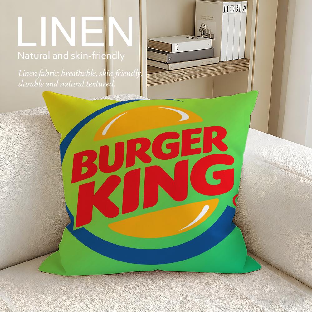 

Brand Burger King Cushion Cover Pillowcase Set Pcs x x Breathable Washable Sofa Cushion Cover 30X30cm