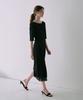 Lamerei Classic Boat-Neck Dress[Lmbfspdr809]-Black