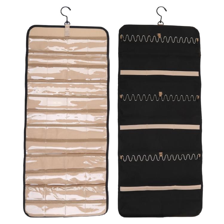 Portable Jewelry Rack with Metal Hook Jewelry Storage Roll for Storing Earrings