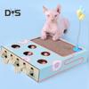 Whack-a-Mole Cat Toy 3-in-1 Scratching Cardboard Interactive Cat Scratcher Board with Whack A Mole for Indoor Cats