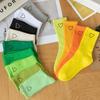 Random 5/10/20 Pairs Unisex Mid Socks Heart Pattern Breathable In Simple Women Men Sweat High-Quality Casual Fashion Sport Socks