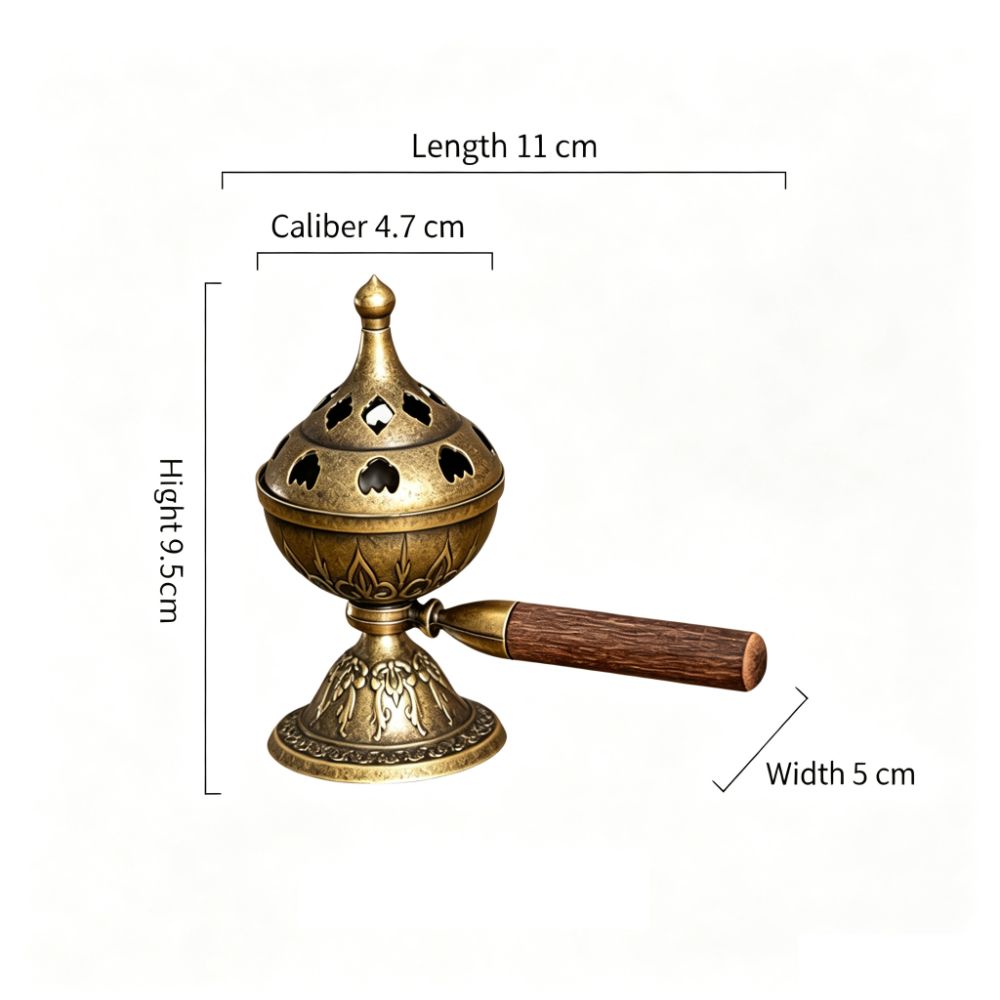 Rotating Incense Holder Retro Style Handheld Stove New Incense Censer  Meditation