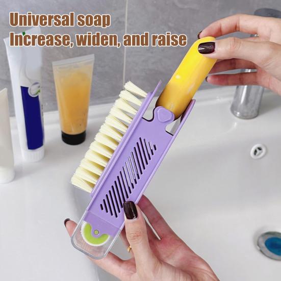 2-in 1 Rolling Soap Box with Brush Multifunctional Soap Foaming Box for Laundry Portable Soap Scrubbing Dispenser for Home Bathroom Kitchen Travel