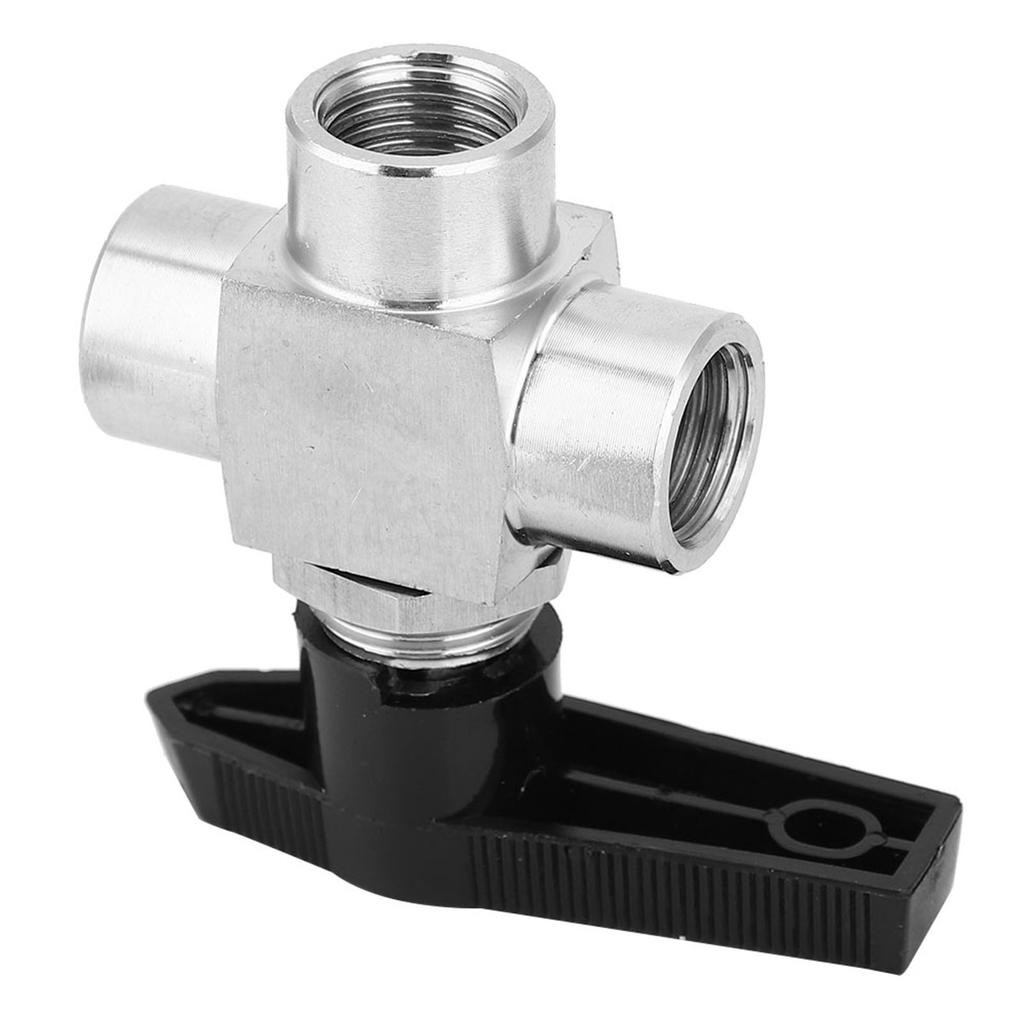 3 Way Ball Valve BSPP Female Thread Stainless Steel Valve for Water Pipe Flow ControlBSPP 1 4in