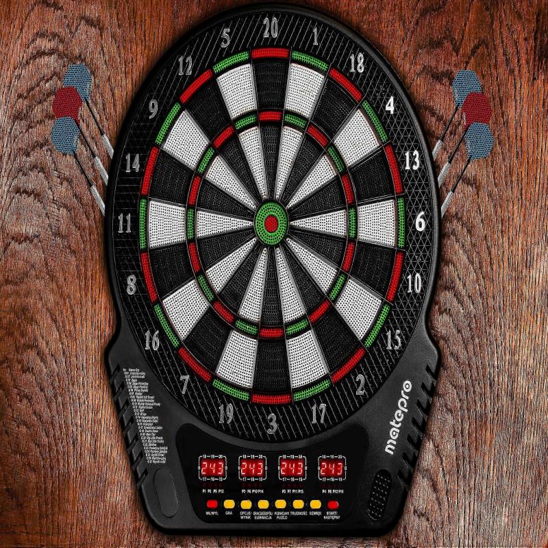 Electronic Dartboard Set with Aluminum Darts for Matepro - Professional Dartboard & Darts Kit for Home & Pub Games
