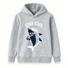 Kids Boys Girls Hoodie, Cool Shark Stay Cool Print Casual Pullover Hooded Sweatshirt for Daily Wear