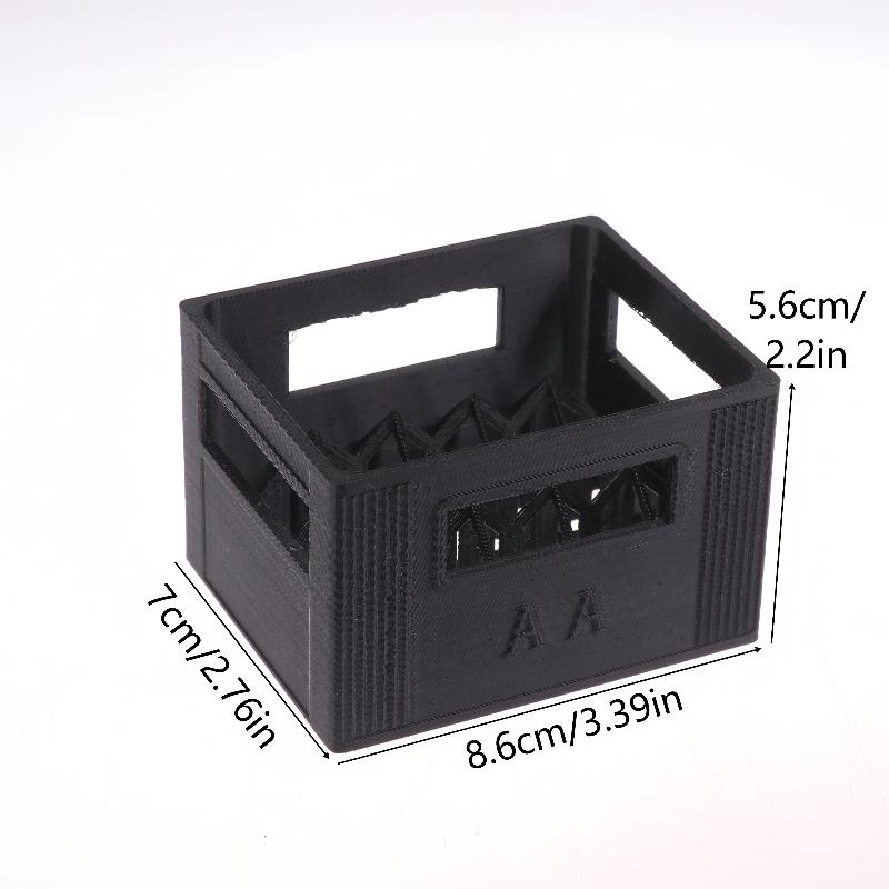 3D Printed Beer Crate Style Battery Storage Case No. 5 Aa No. 7 Aaa Battery Basket Stackable Batteries Storage Box Home Decor
