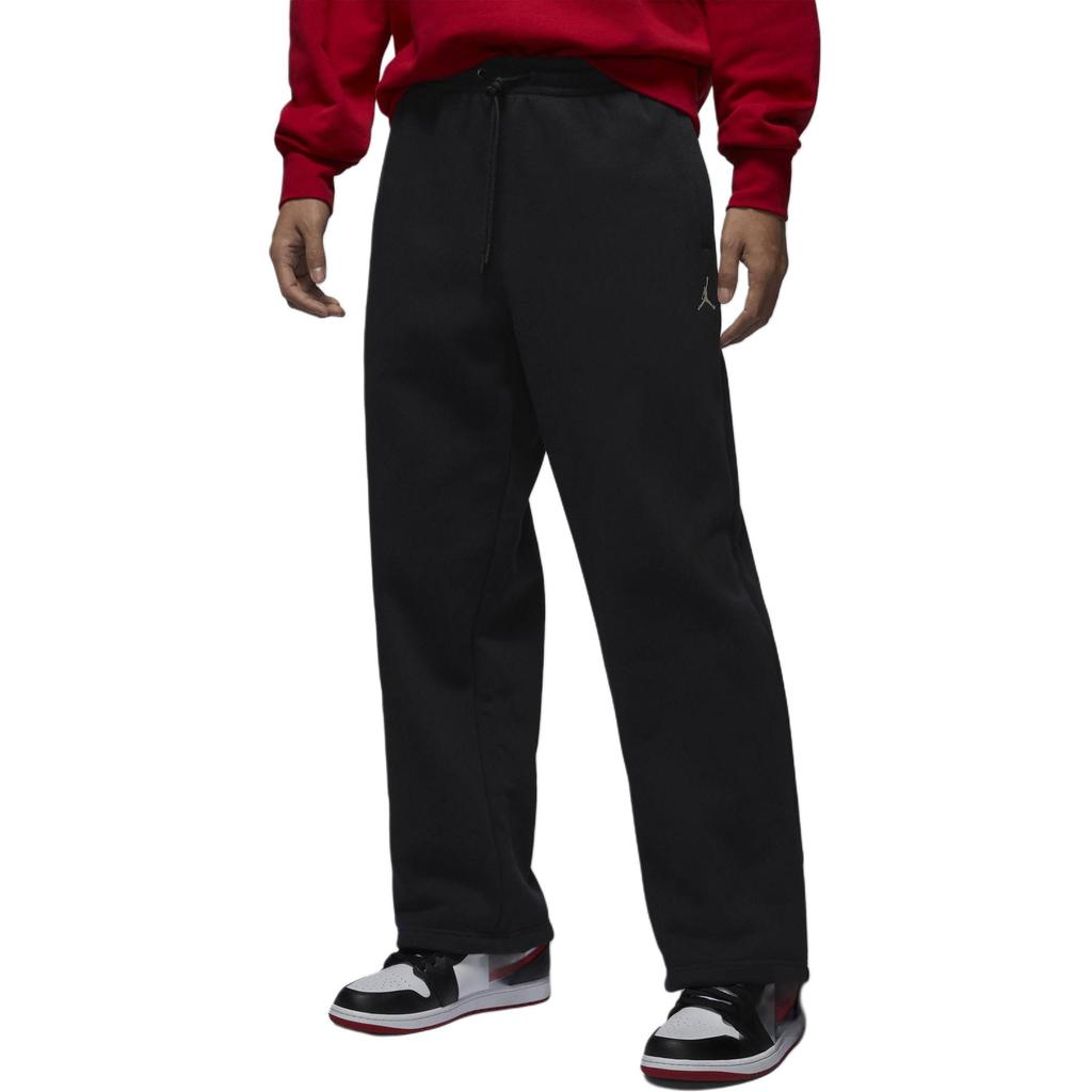 Jordan Fleece Brooklyn Oversize Fashion Confortabil Versatil Fleece Pantaloni de trening tricot cu picior drept Bărbați partea de jos Negru Alb-marin IB7239010