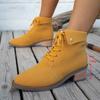 Women'S Fashion Boots Thick Heel Pointed Toe Strap Versatile And Comfortable Shoes Womens Winter Boots Botas Invierno Mujer