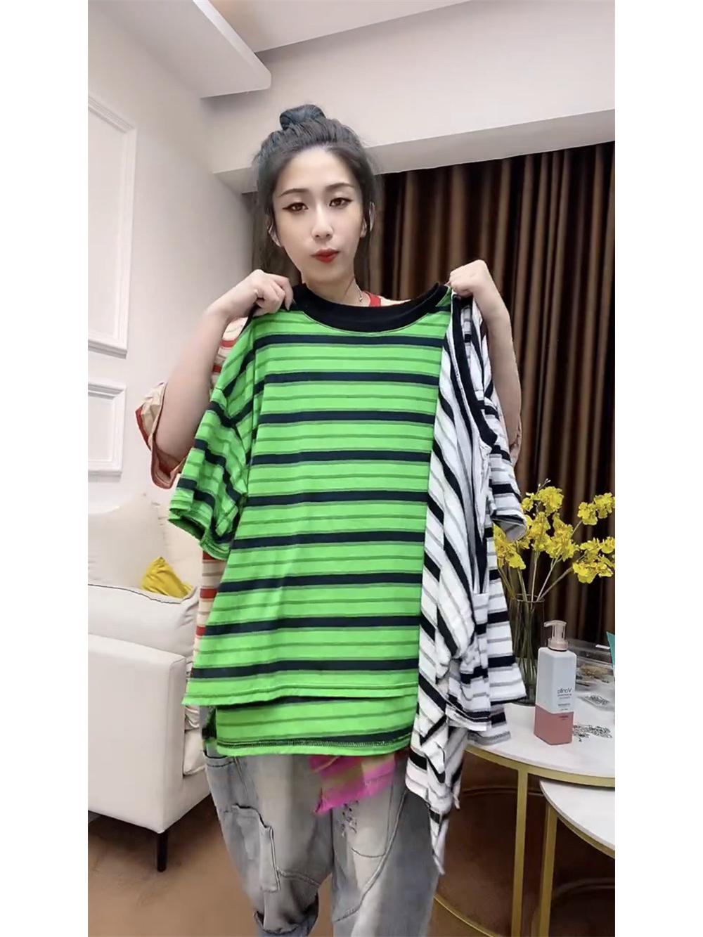 

Женская футболка большого размера в европейском стиле с мультяшным принтом и короткими рукавами - Модный, молодежный дизайн 4XL зелёный