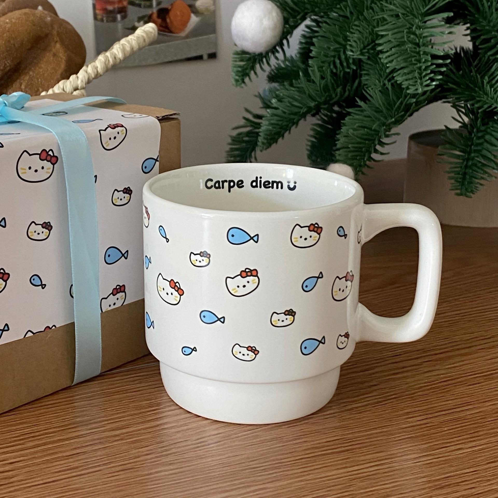

Colorful Star Ceramic Cup Mug Ins Paper Cup Shape Cute Hand Cup Coffee Cup Gift Water Cup 301-400ml