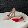 New Versatile Fashion Patent Leather Single Shoes 2026 Super Sexy Waterproof Table Design Pointed Thin Heel French High Heels