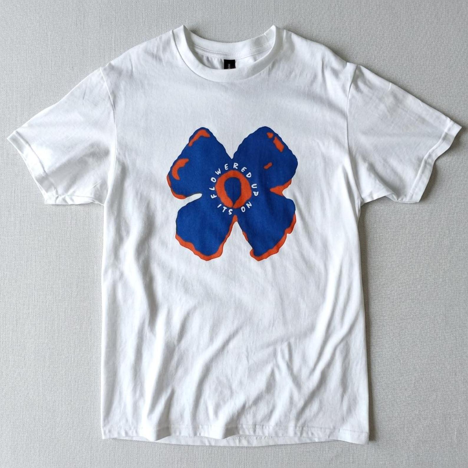 FLOWERED UP T shirt, 90s Indie Rock Tee Madchester Baggy Band Shirt Acid House Vintage Style Graphic XL