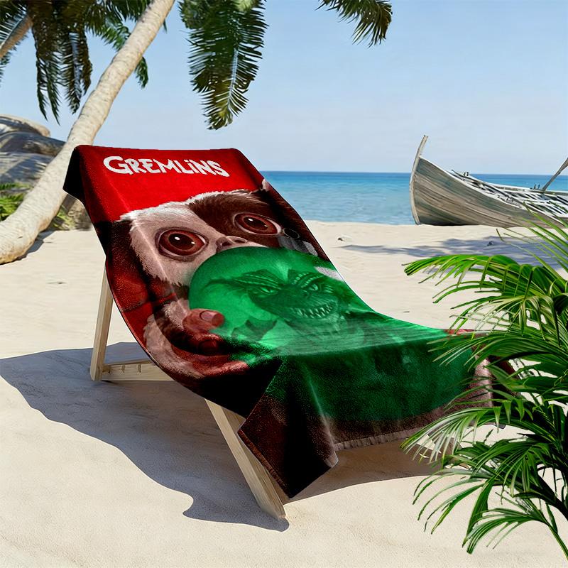 Gremlins: Chaos Unleashed beach towel soft Beach towel for vacation photos quick-drying swim towel Outdoor pool towel seaside printing