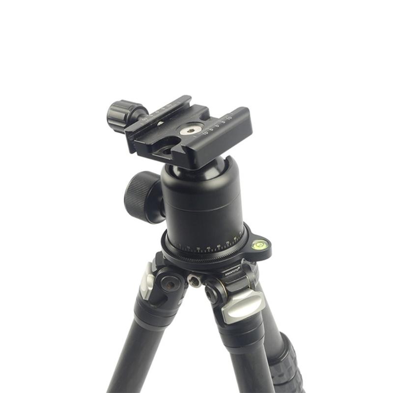 Aluminum Tripod Mount Adapter with 50mm Inner Diameter Tripod Bubble Leveling Attachment Plate for Camera Stability