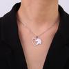 Lucktune Love Horse Cat Head Heart Pendant Necklace Women's Stainless Steel Animal Necklace Fashion Gold Color Jewelry Gifts