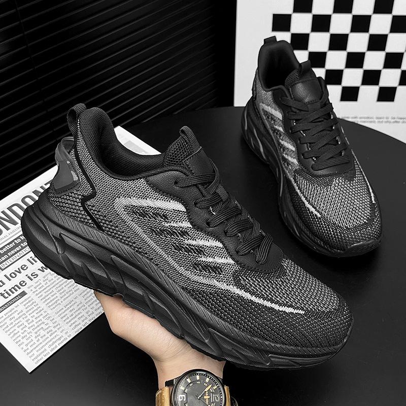 

Cheap sneakers new fly-woven mesh breathable large size casual shoes soft sole lightweight running shoes 39 чёрный