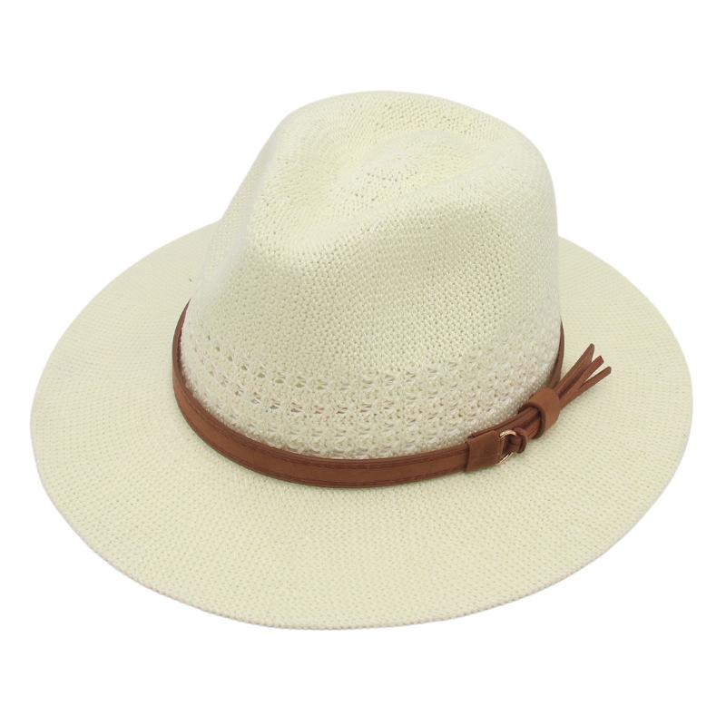 2022 Nowy Kapelusz Ze Słomy Tkanej Francuski Cylinder Żółty Aksamit Z Dodatkami Kapelusz Jazzowy Oddychający Składany Nieodkształcalny Kapelusz