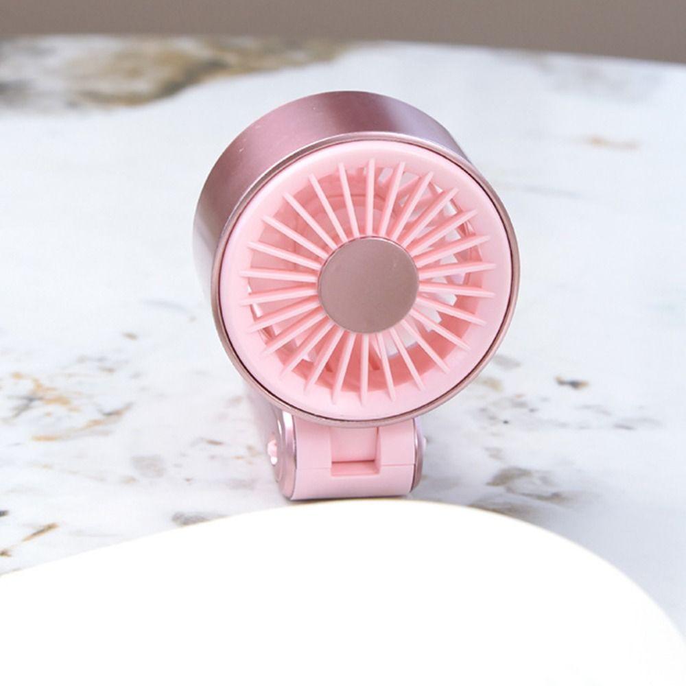 Foldable Portable Electric Fan Quiet Operation Neck Hanging Small Fan Personal Cooling Fan  Summer