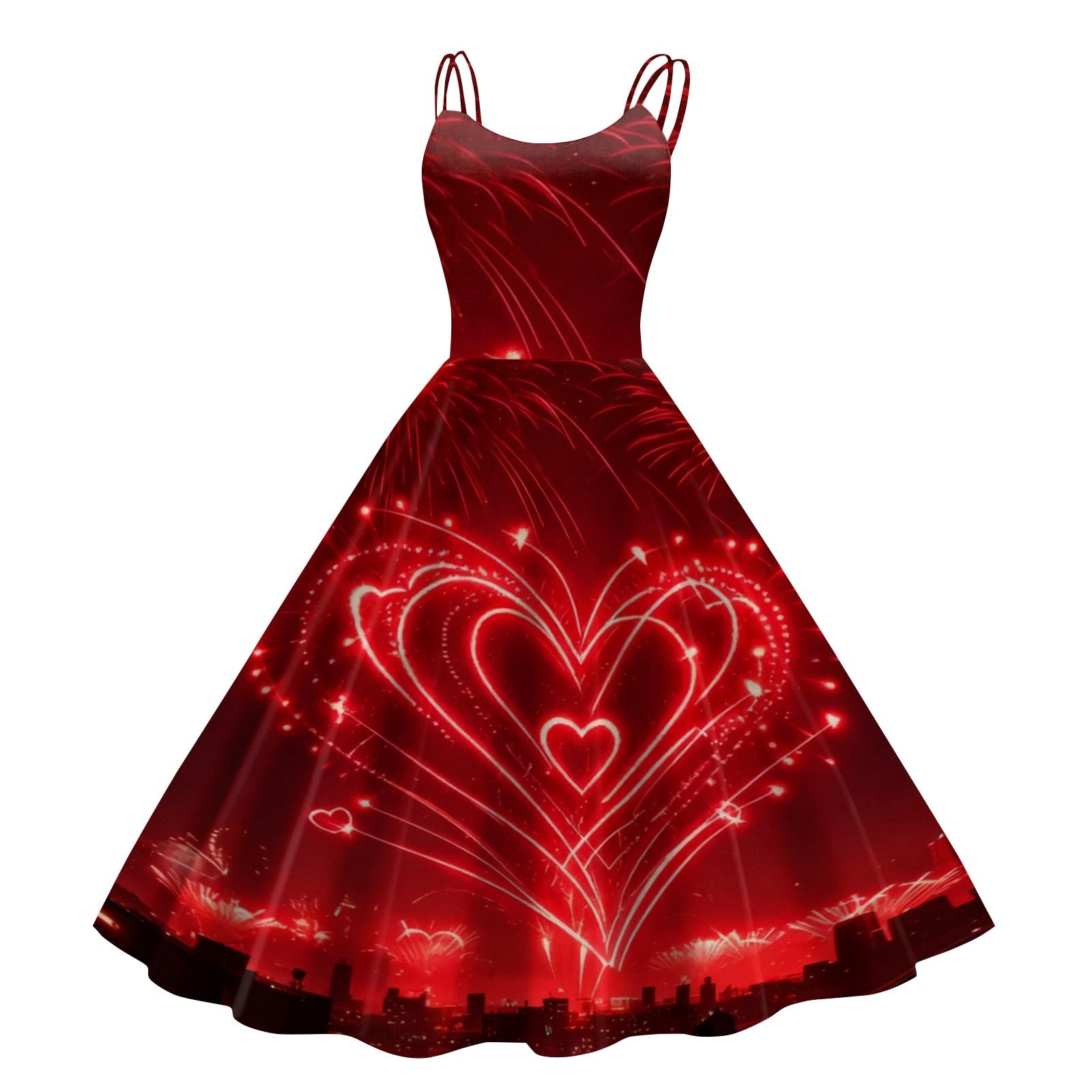 

Женское повседневное модное миди-платье с круглым вырезом и новогодним принтом M винный