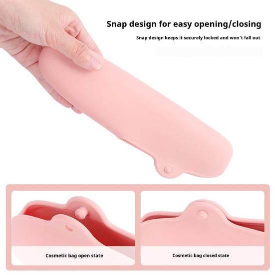 Makeup Sponge Holder Compact Organizer with Air Circulation Sponge Non-Slip Bottom Size Silicone Box Quick Drying