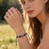 Evil Eye String Bracelet Adjustable Braided Rope Bracelet Good Luck Amulet Bracelet with Card Gift for Women Men Family Friends