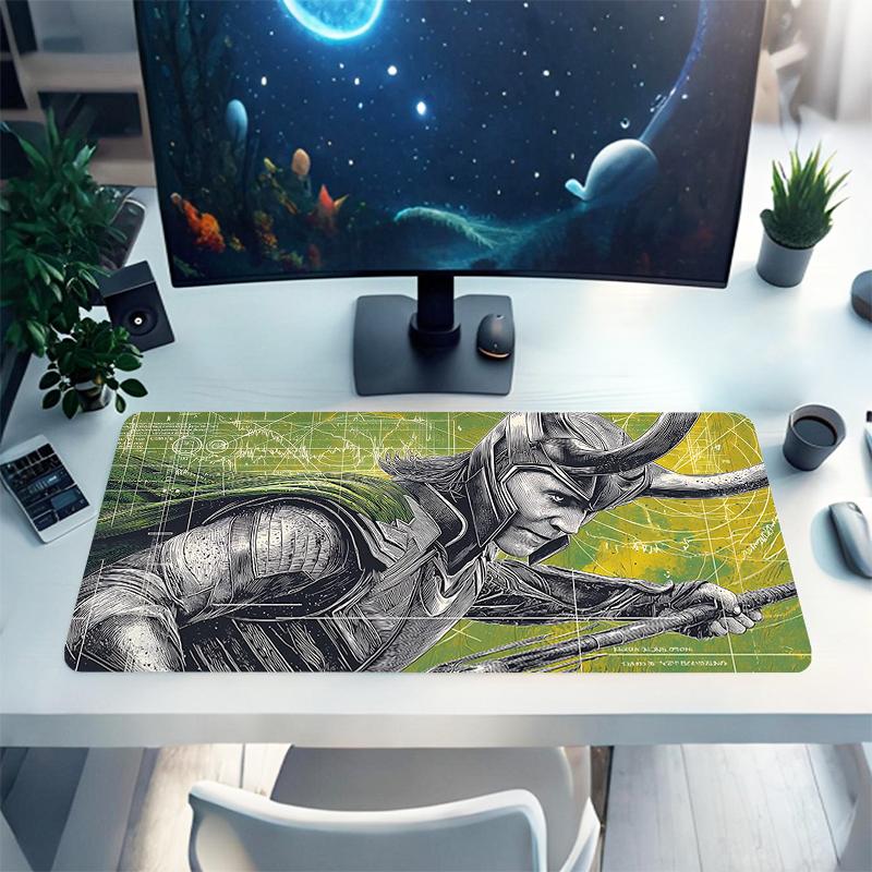 1Pc Warrior Motion Gaming Mouse Pad Keyboard Desk Mat Non-slip Rubber Lock Edge Waterproof Computer Mousepad for Office Home Decor S1914