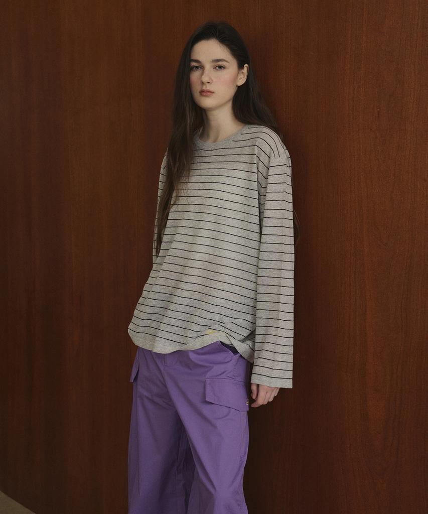 Seutyudioaenpaleukeu Striped Knit_Grey