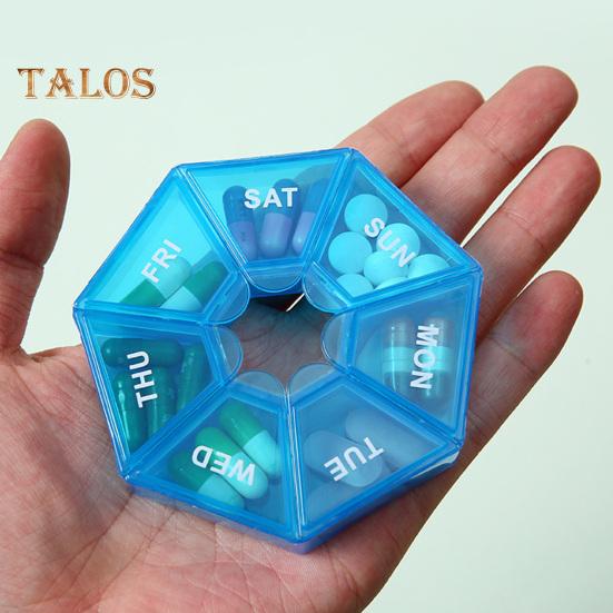 Organizador Semanal de Pílulas com 7 Compartimentos Estojo Portátil para Viagem para Pílulas Dispensador de Medicamentos de Dose Única Caixa de Armazenamento para Gerenciamento de Pílulas e Cápsulas