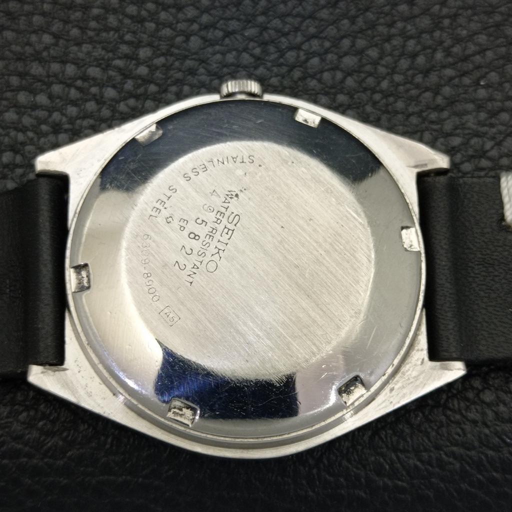 JAPAN 6309A VINTAGE SEIKO 5 AUTOMATIC MENS ARABIC WHITE DIAL WATCH a701307-5 R206a-a701307