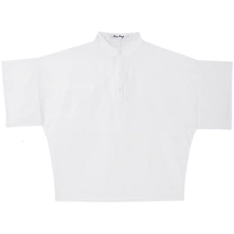 Summer Oversize Shirt Men's Black White Casual Shirt Men Streetwear Korean Loose Short Sleeve Shirts Men's Pullover Shirt
