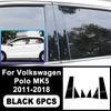 Pour Volkswagen VW Polo MK5 2011-2018 Autocollants de Pilier B C Noir Piano, Facile à installer PC Garniture de Fenêtre Accessoires Anti-Rayures