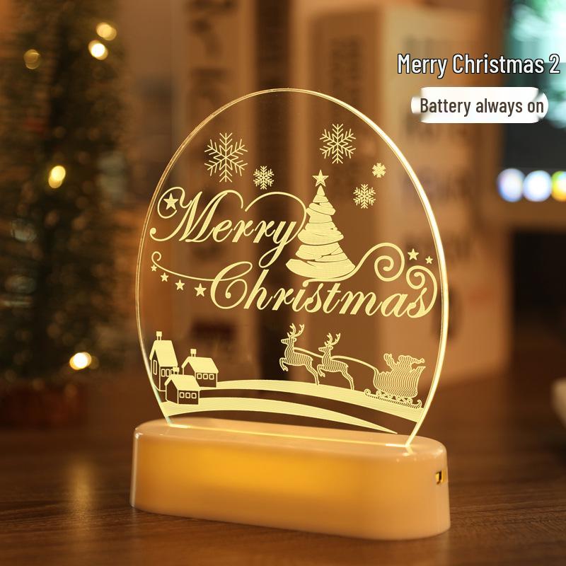 3D Neon LED Christmas Ornament Night Light