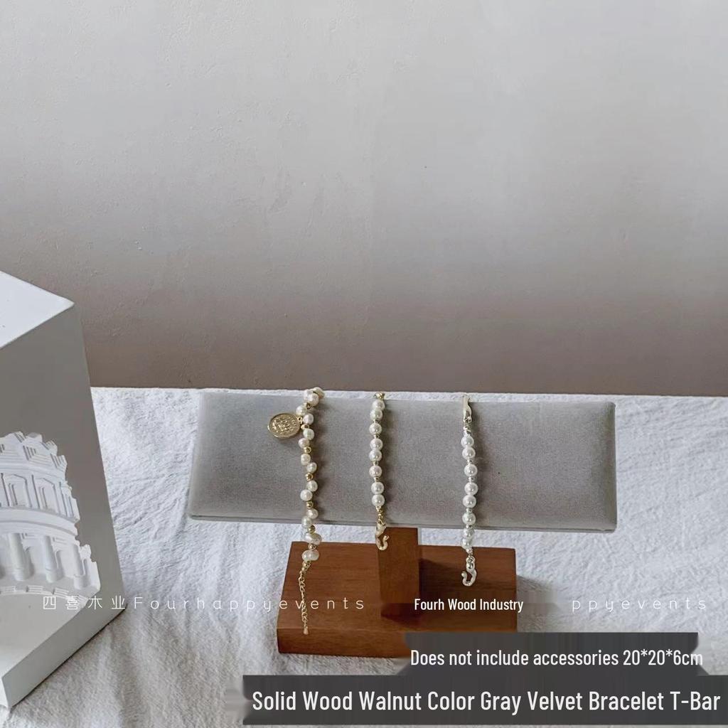 Wooden Necklace Display Stand for Jewelry Photography