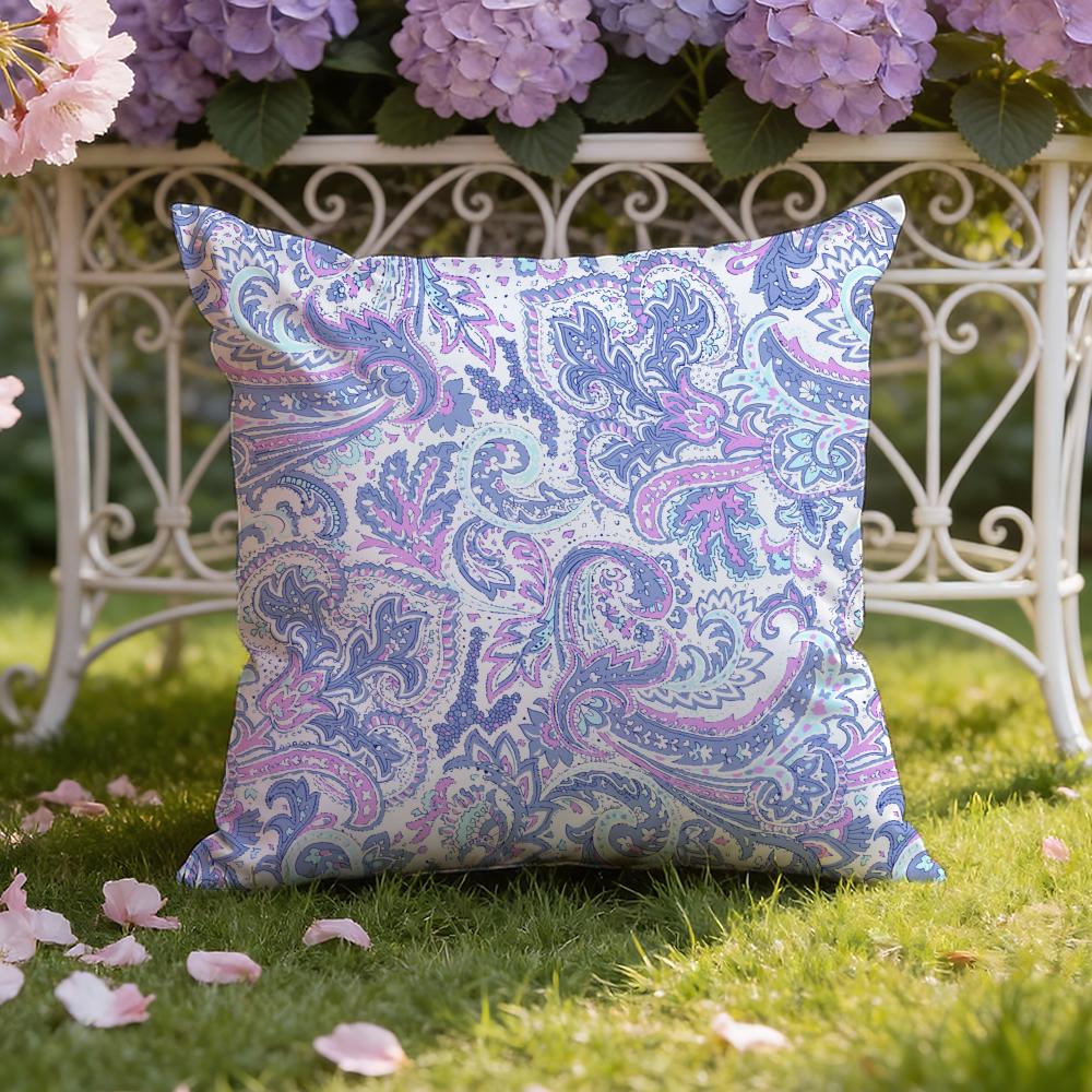 Paisley Bandana Pattern Cushion Cover Home & Car Dual-Scene Pillow Cover: Reversible for Premium Comfort