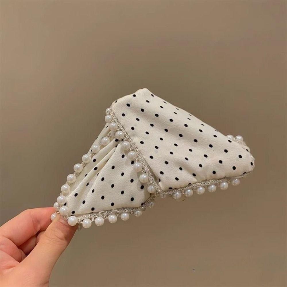 Polka Dot Knot Hair Claws Sweet Style Ponytail Hair Clip Fashionable Hair Clips for Women Girl