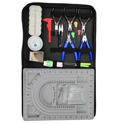 Schmuckherstellungssets für Erwachsene, Schmuckherstellungszubehör-Set mit Schmuckherstellungswerkzeugen, Schmuckdrähten, Schmuckzubehör und helfenden Händen