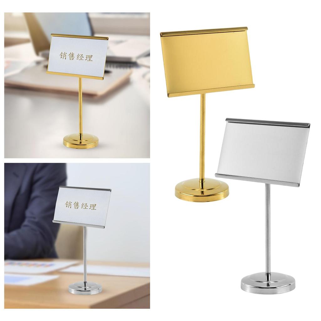 Stainless Steel Business Card Holder for Desk, Name Card Holder, Display Rack,