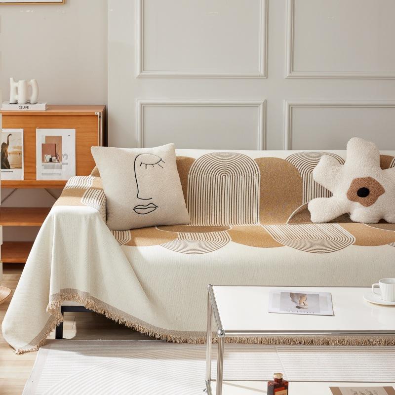 Chenille Sofa Towel Full Covered Cloth Cover Universal Four Seasons Universal Plush Sofa Cushion Cover Non-Slip Cover Blanket Anti-Scratching