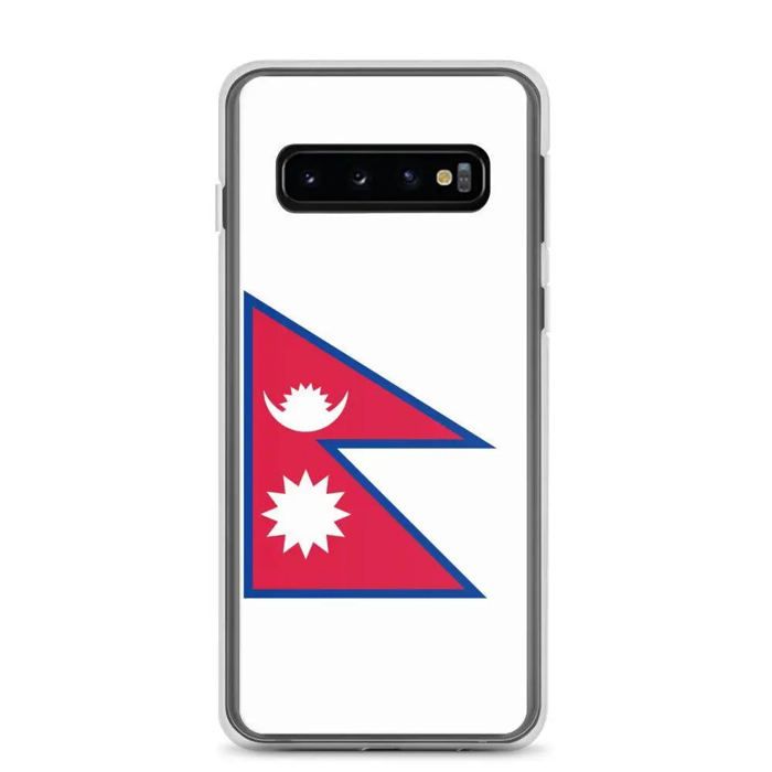 Coque Téléphone - Samsung - Galaxy S21 - Drapeau du Népal - Souple - Multicolore