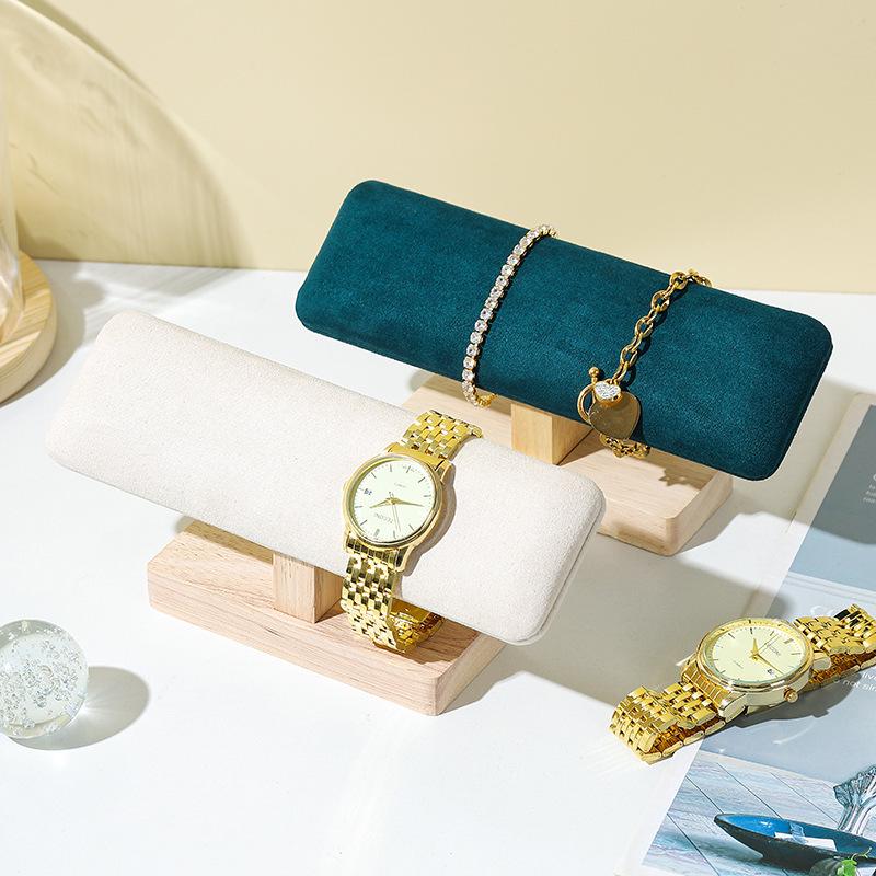 Solid Wood Single-Layer Bracelet & Watch Display Stand