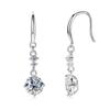 6.5mm Luxury Style High End Moissanite Hook Earrings D VVS1 Delicate Jewelry For Women