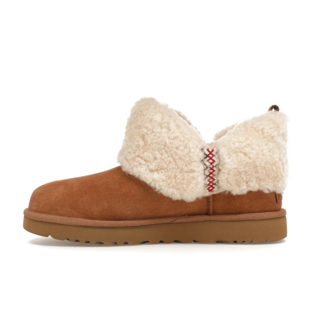 UGG Classic Ultra Mini Boot Heritage Braid Chestnut (Womens) Women Sneakers 1151750-CHE