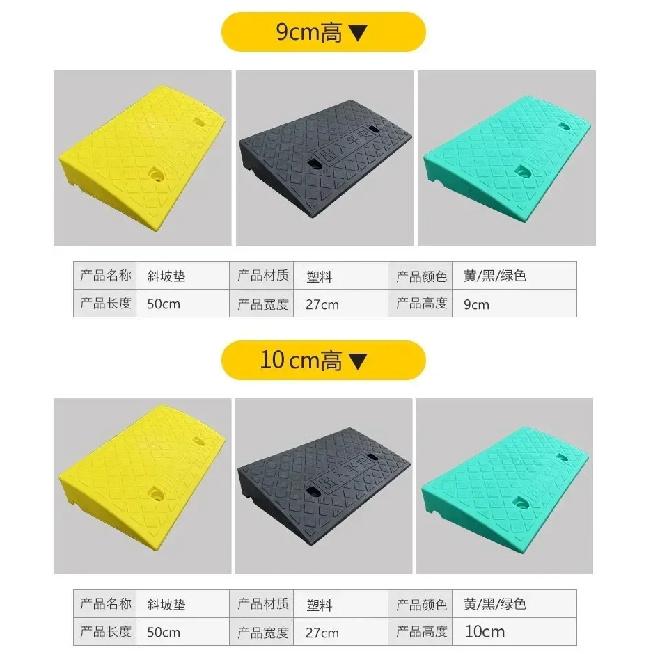 3cm 5cm 8cm Plastic PVC Road S-lope Ramp Pad Portable Car Step UphillTriangle Mat Curb Garage Ramp Non Slip Flooring Ramp Amagi