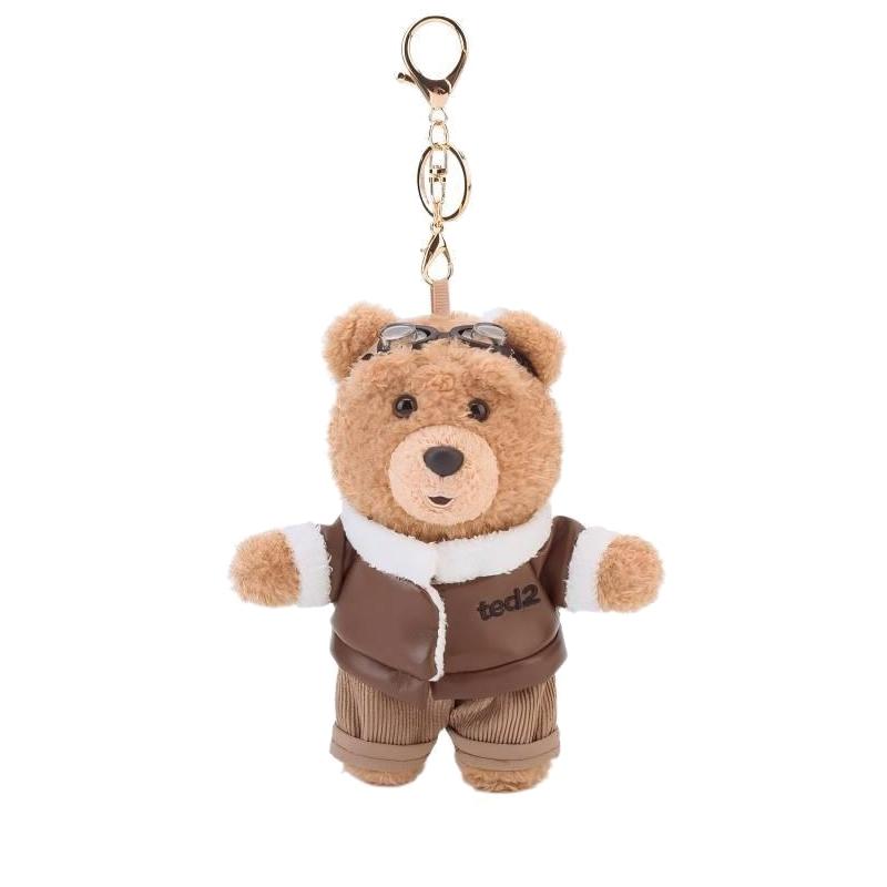 Ted2 Knuffel Sleutelhanger Kawaii Teddybeer Pluche Anime Hobby Knuffel Sleutelhanger Tas Hanger Poppen Kerst Verjaardag Cadeaus