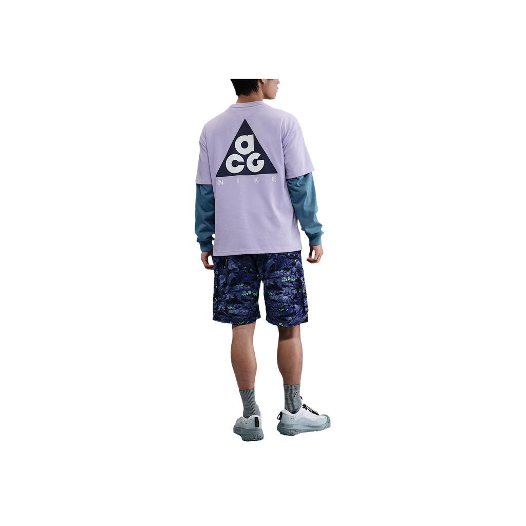 Nike ACG Max 90 Comfortable Fashion Simple Versatile Solid Color Short Sleeve T-Shirt Men Tops Light-Purple HJ0799-515