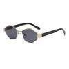 Polygonal Metal Frame Sunglasses for Women Men UV400 Outdoor Sports Sun Glasses Male Trendy Solid Hinge Goggle Shades