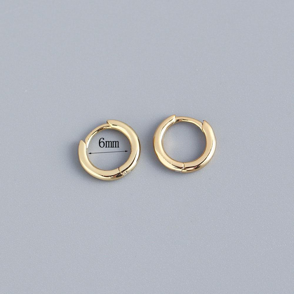 

Stainless Steel 1 Pair Minimalist Huggie Hoop Earrings For Women Gold Color Tiny Round Circle 6/8/10mm Punk Unisex Rock Earring